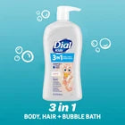 Dial Kids All in One Hair, Body Wash and Bubble Bath, Tear Free and Gentle on Sk