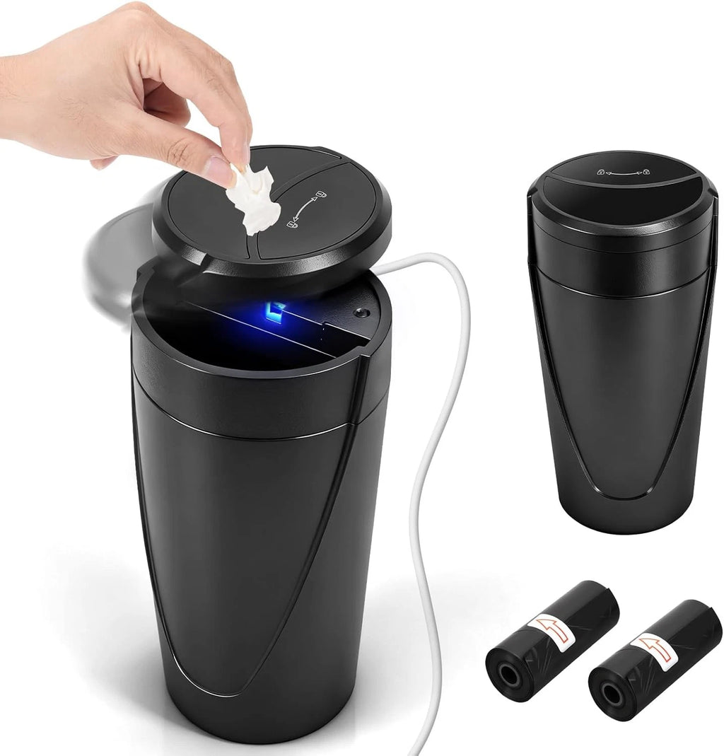 Share Auto Motion Sensor Car Trash Can Touch-Free Lid Plug-in Garbage Bin Waste Basket