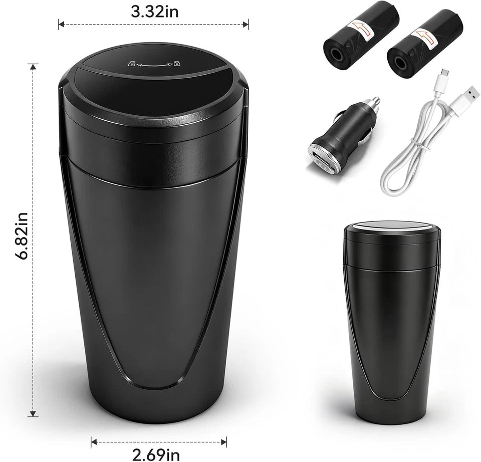 Share Auto Motion Sensor Car Trash Can Touch-Free Lid Plug-in Garbage Bin Waste Basket